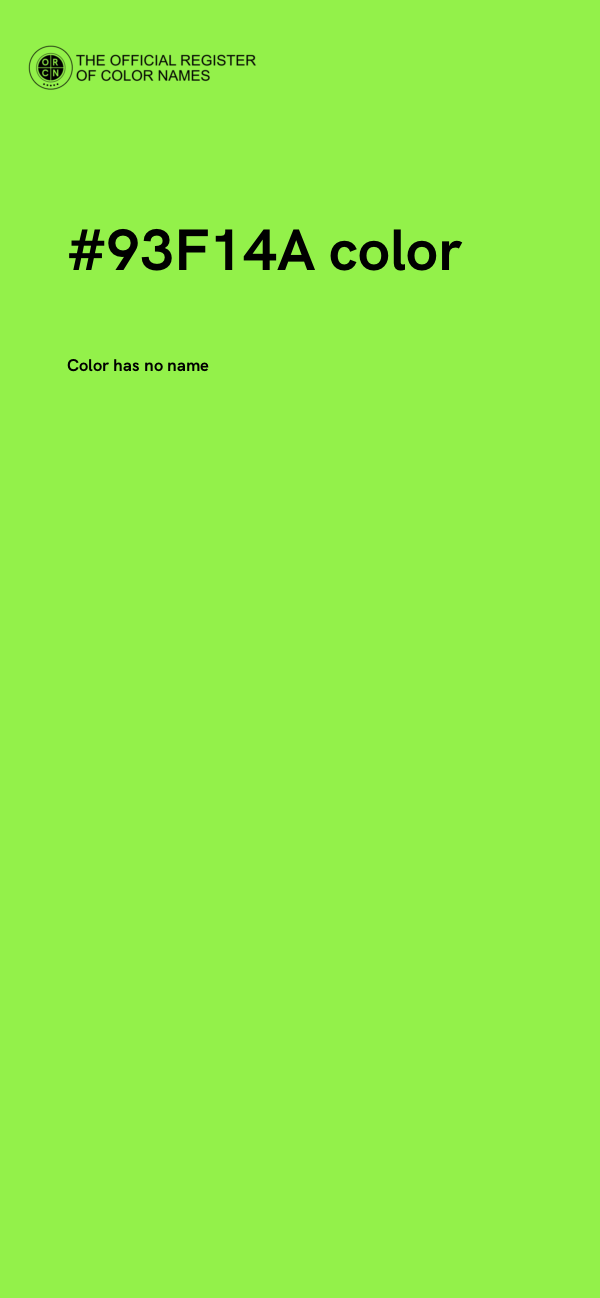 #93F14A color image