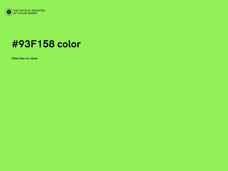 #93F158 color image