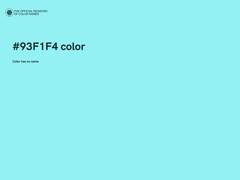 #93F1F4 color image