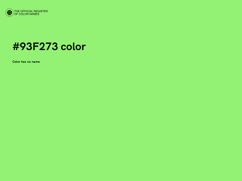 #93F273 color image