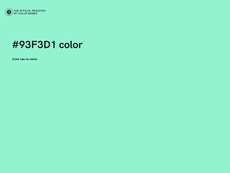 #93F3D1 color image