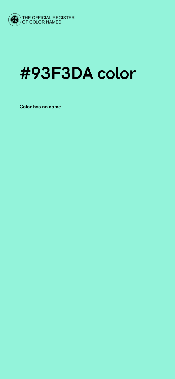 #93F3DA color image