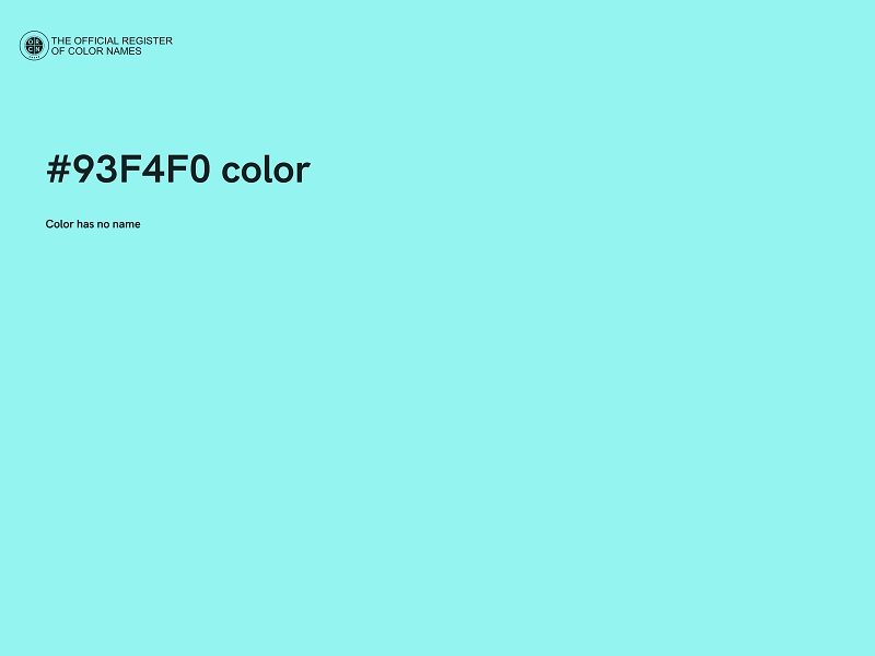 #93F4F0 color image