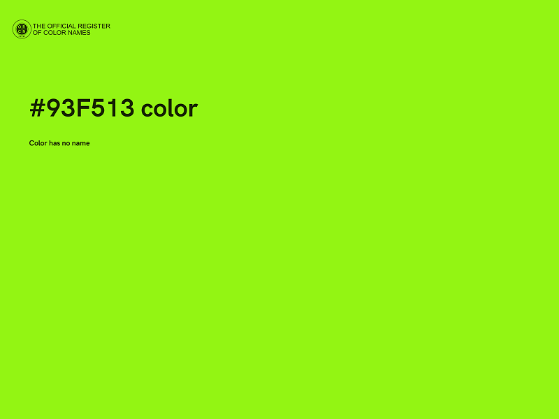 #93F513 color image