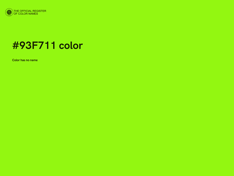 #93F711 color image