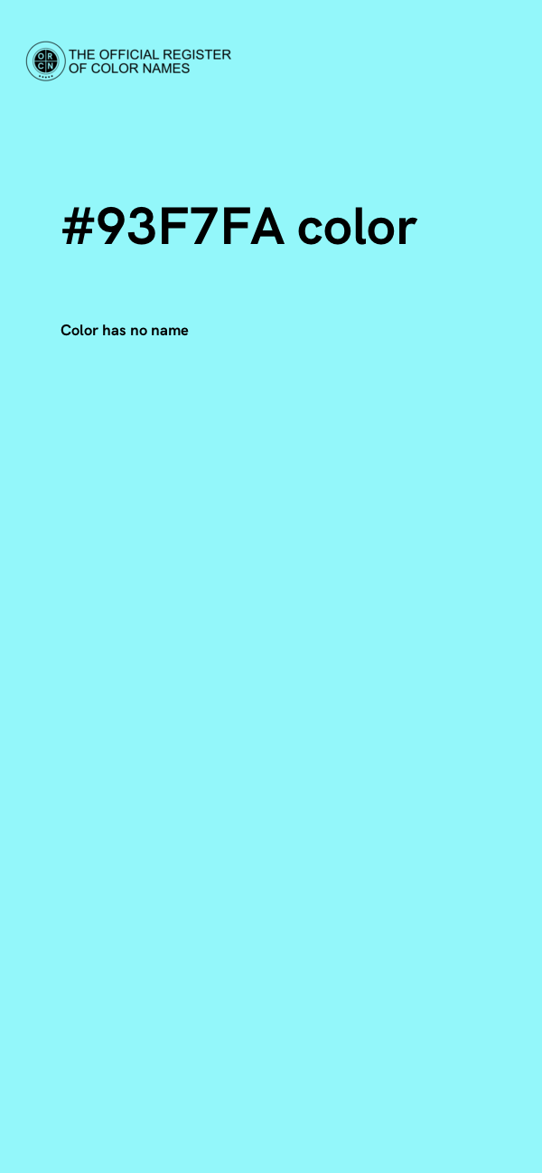 #93F7FA color image