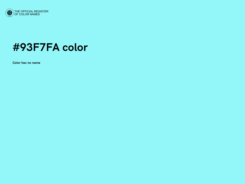 #93F7FA color image