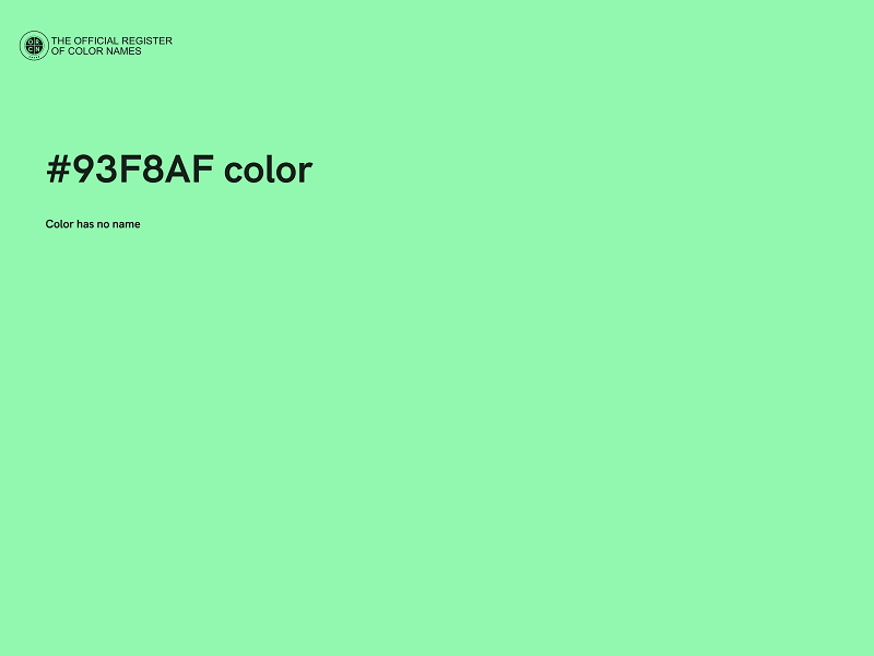 #93F8AF color image