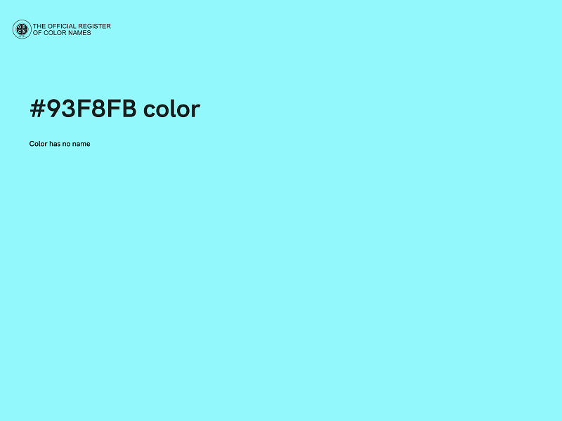 #93F8FB color image