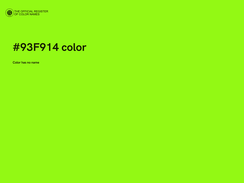 #93F914 color image