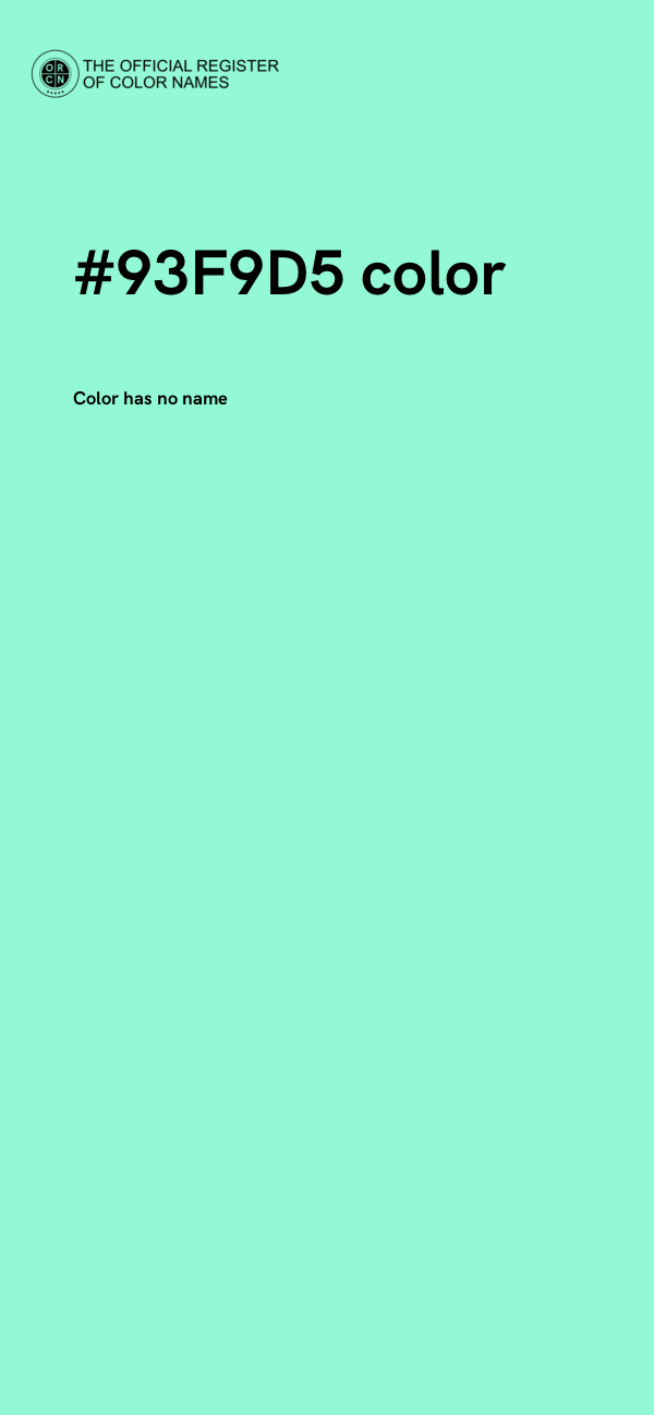 #93F9D5 color image