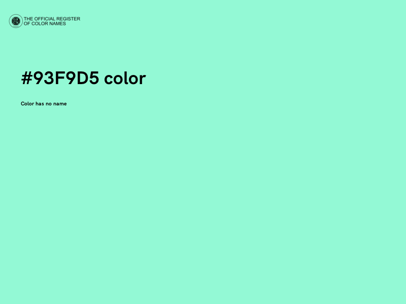 #93F9D5 color image