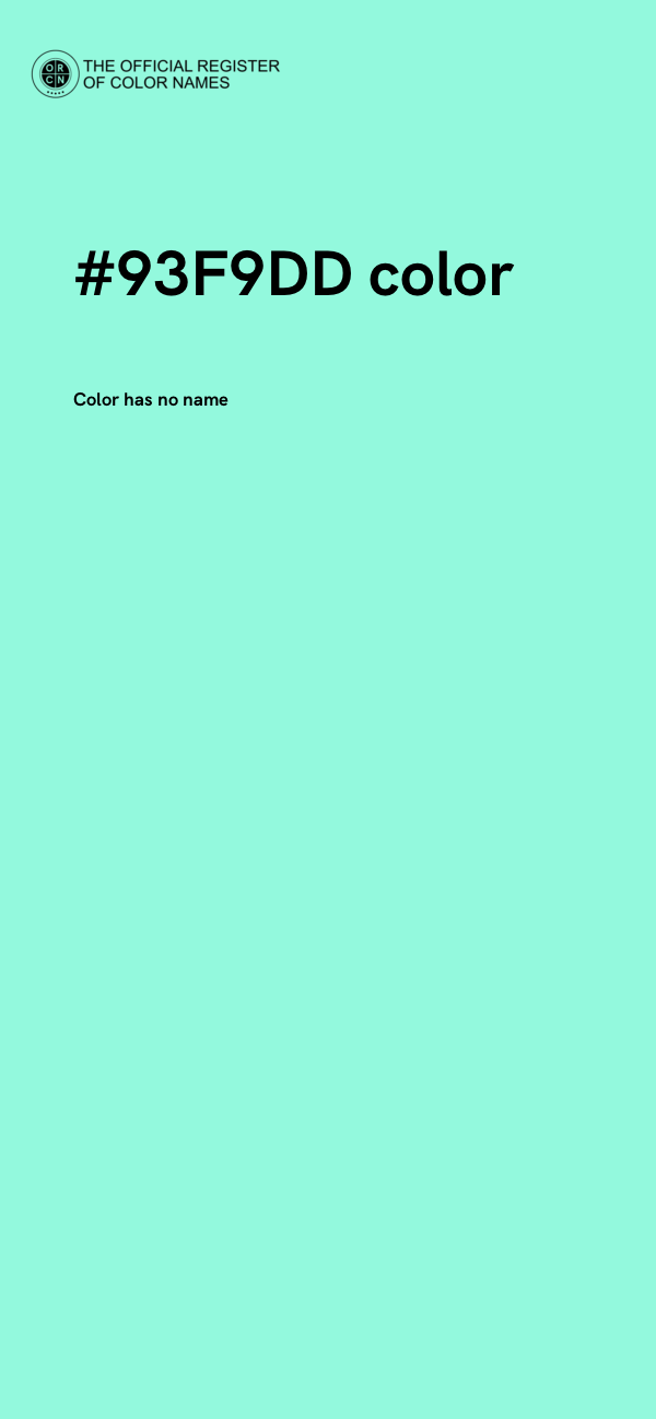 #93F9DD color image