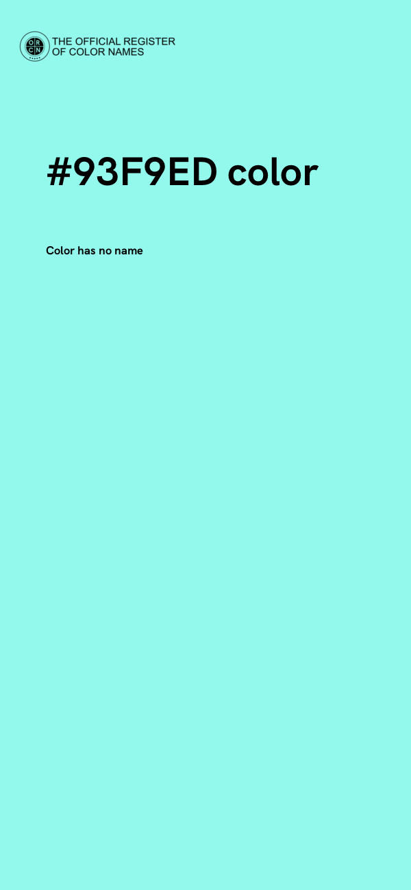 #93F9ED color image