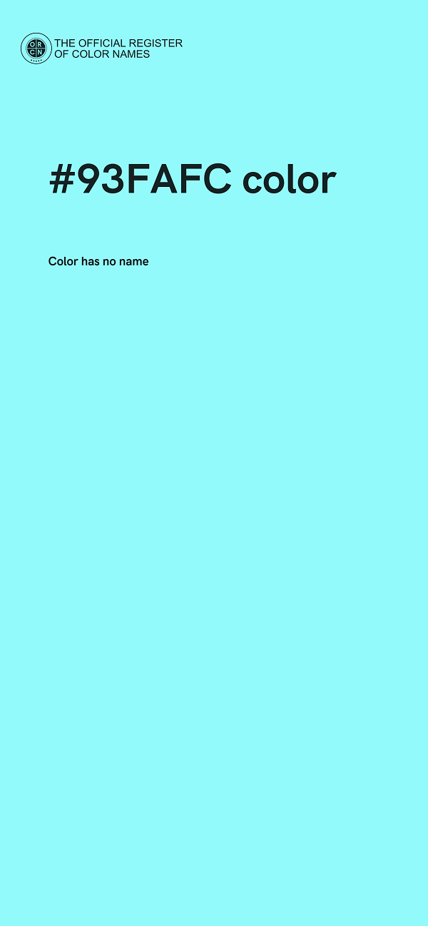 #93FAFC color image