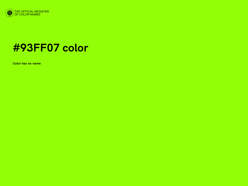 #93FF07 color image