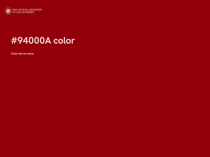 #94000A color image