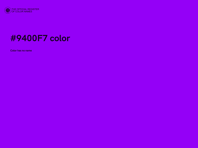 #9400F7 color image