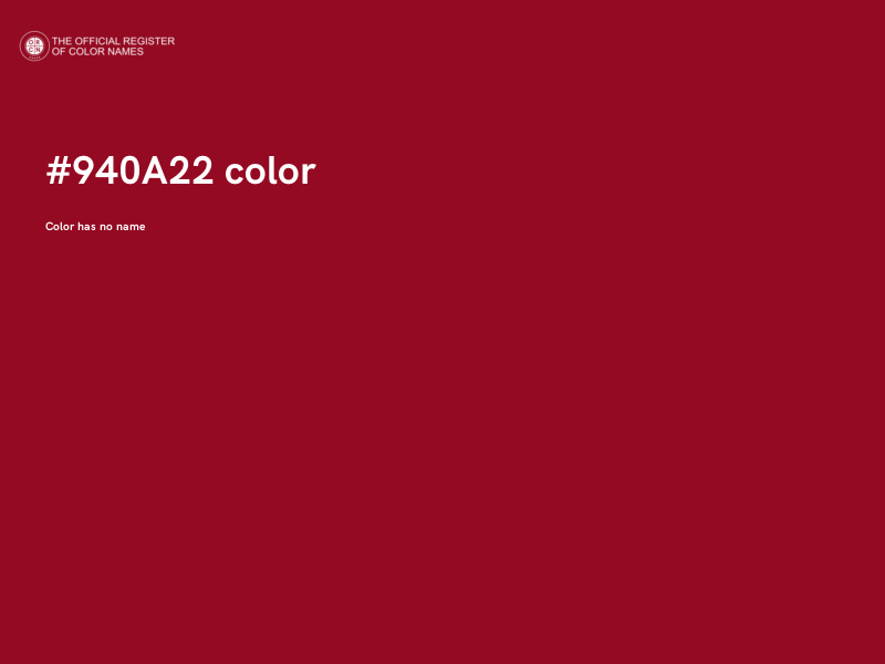#940A22 color image