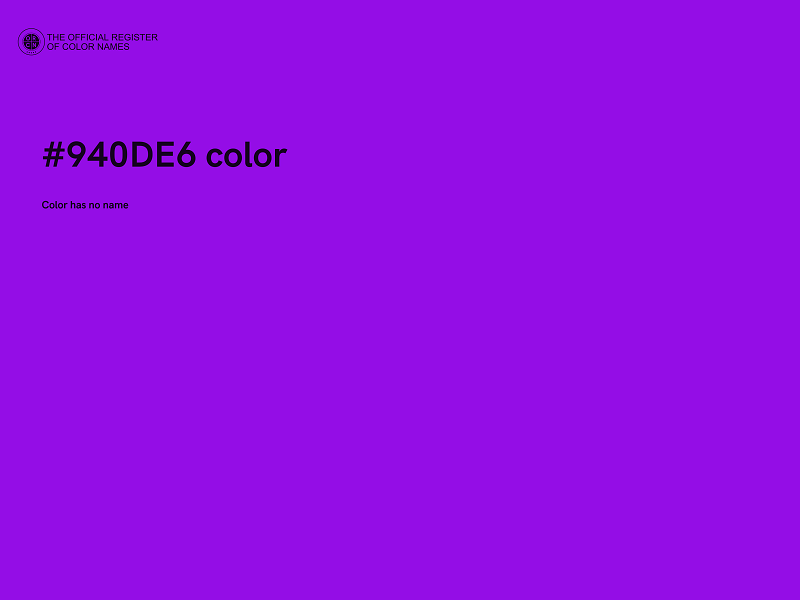 #940DE6 color image