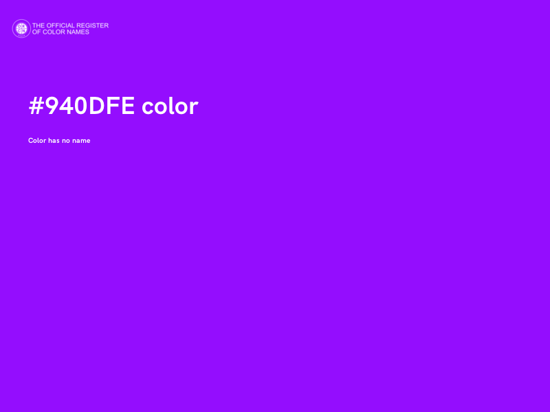 #940DFE color image