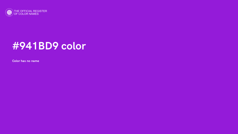 #941BD9 color image