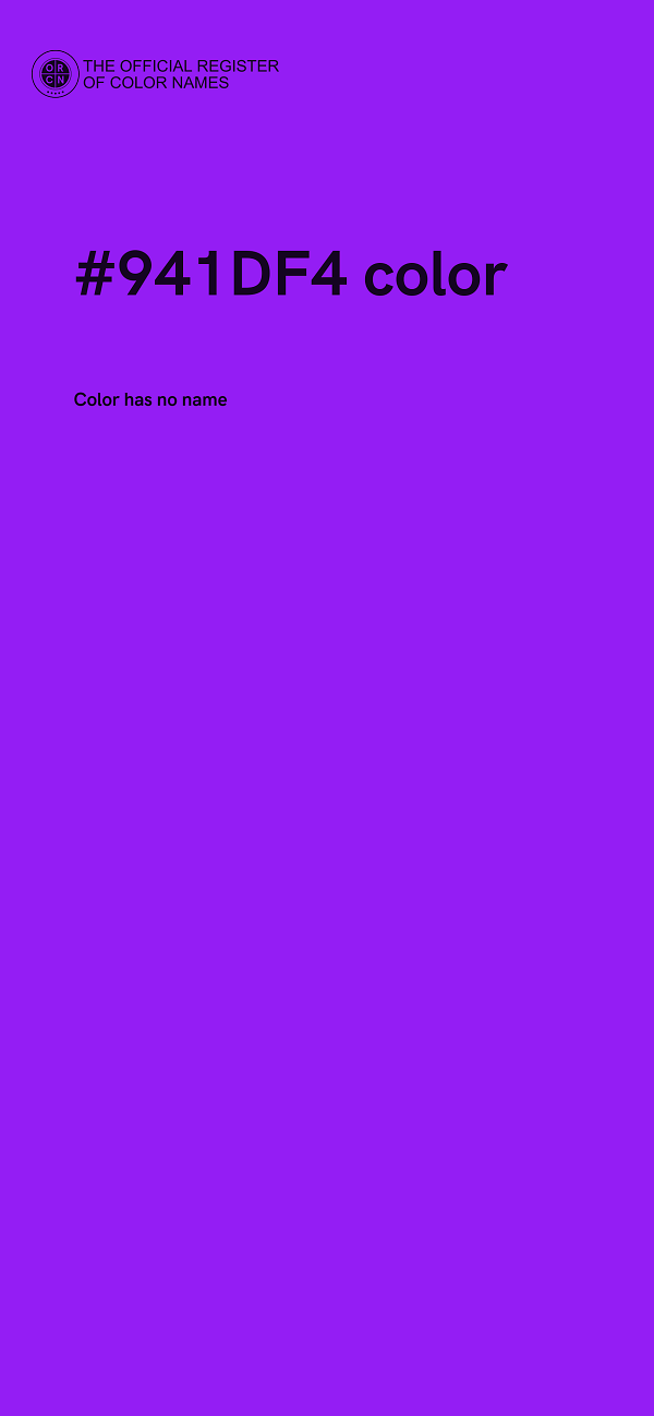 #941DF4 color image