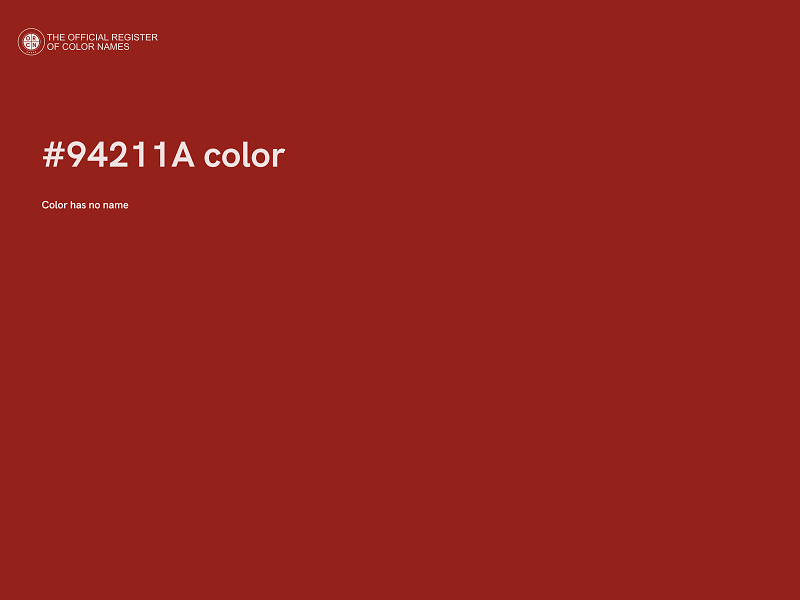 #94211A color image