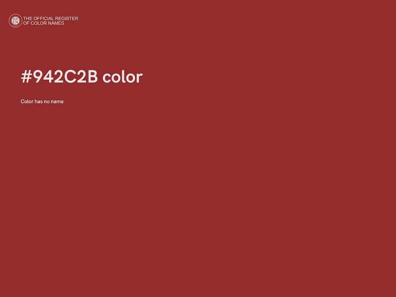 #942C2B color image