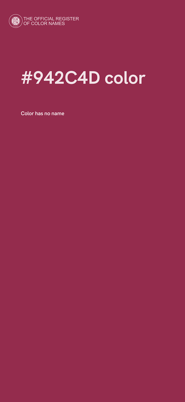 #942C4D color image