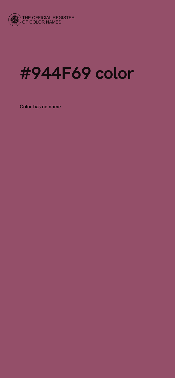 #944F69 color image