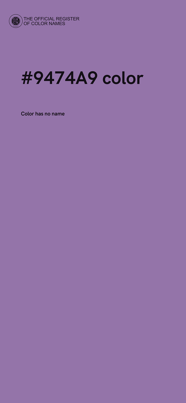 #9474A9 color image