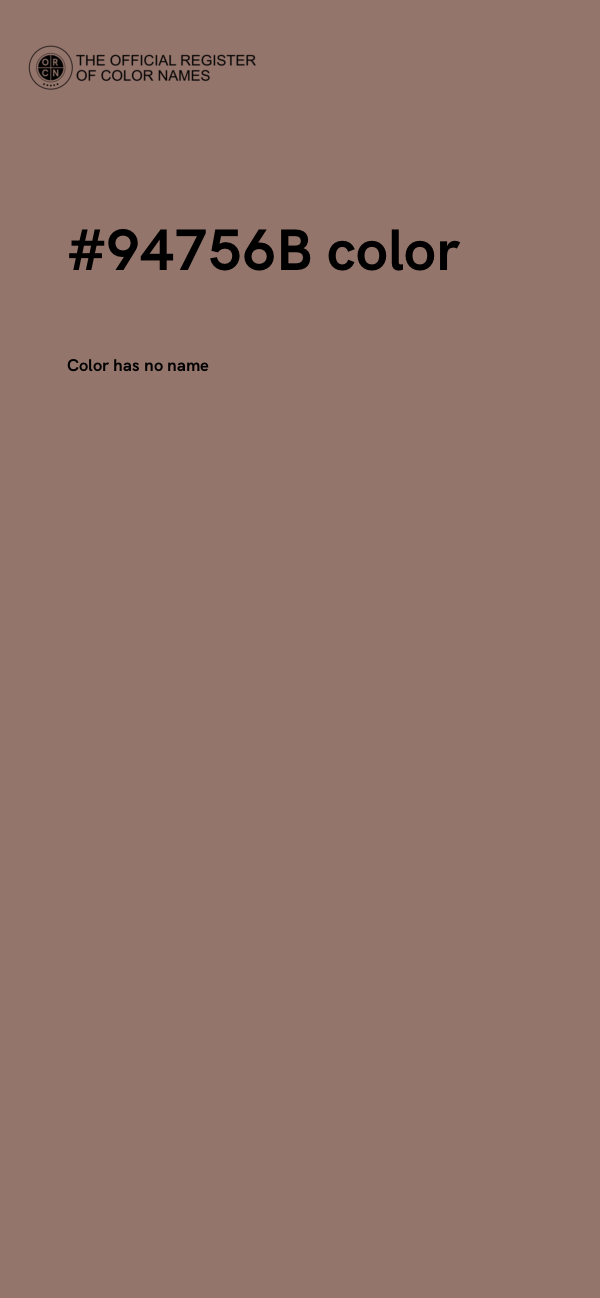 #94756B color image