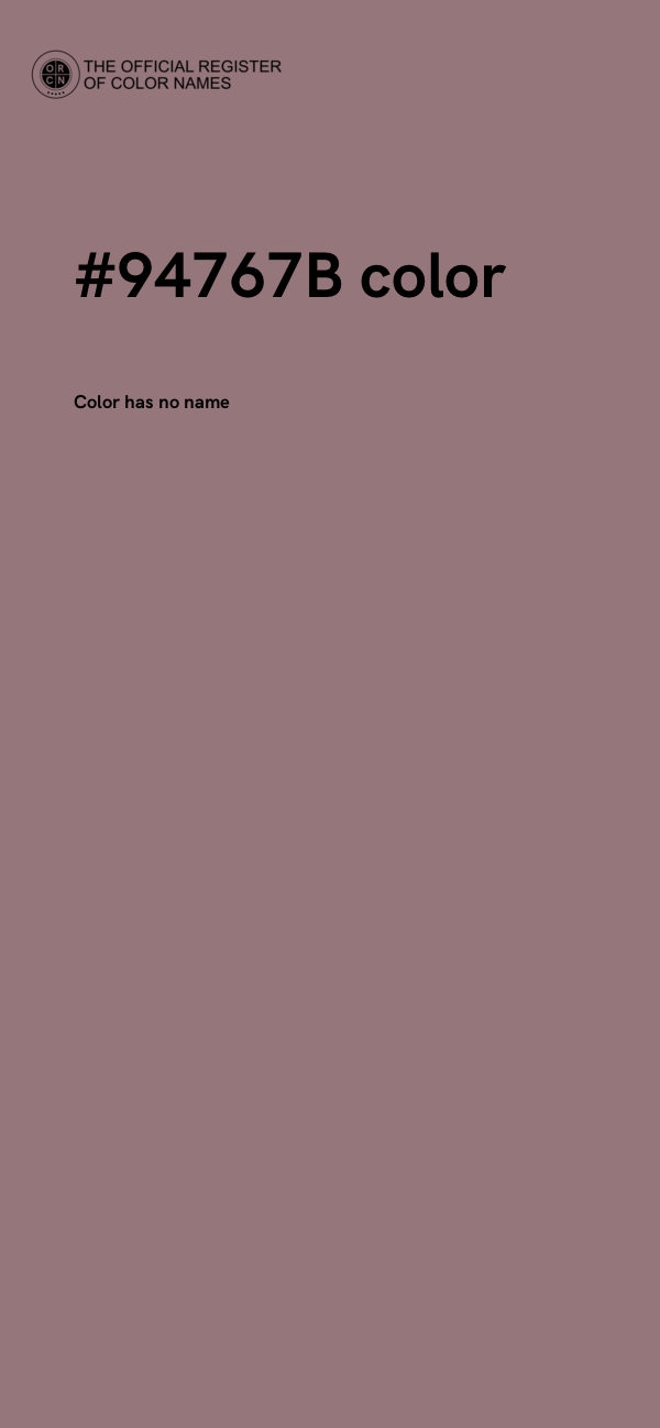 #94767B color image