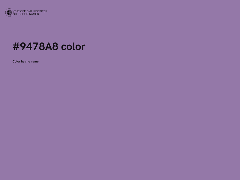 #9478A8 color image