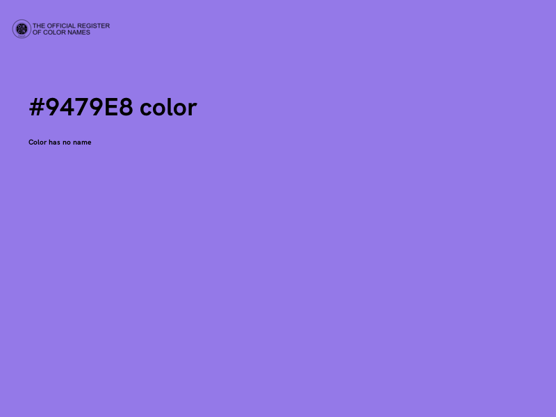 #9479E8 color image