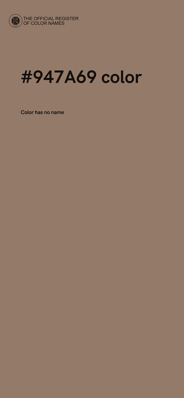 #947A69 color image