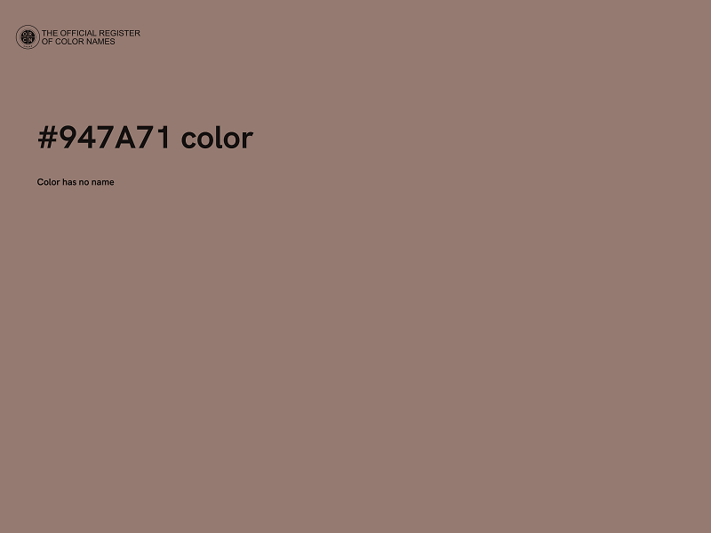 #947A71 color image