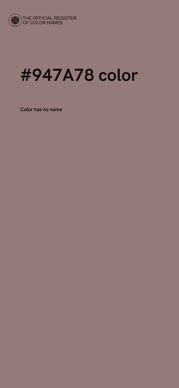 #947A78 color image