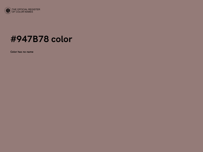 #947B78 color image