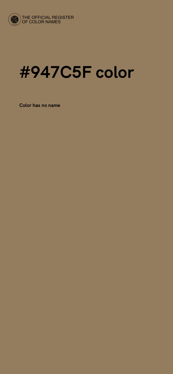 #947C5F color image