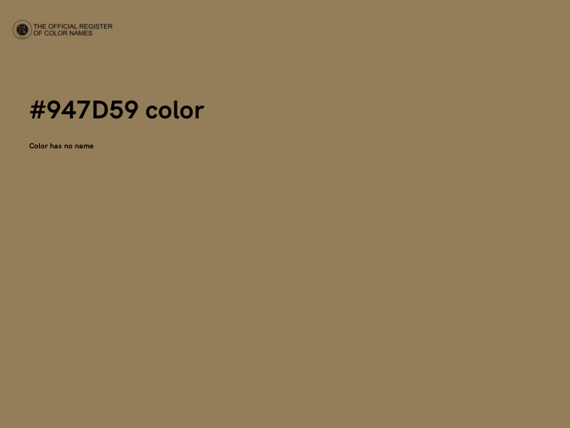 #947D59 color image
