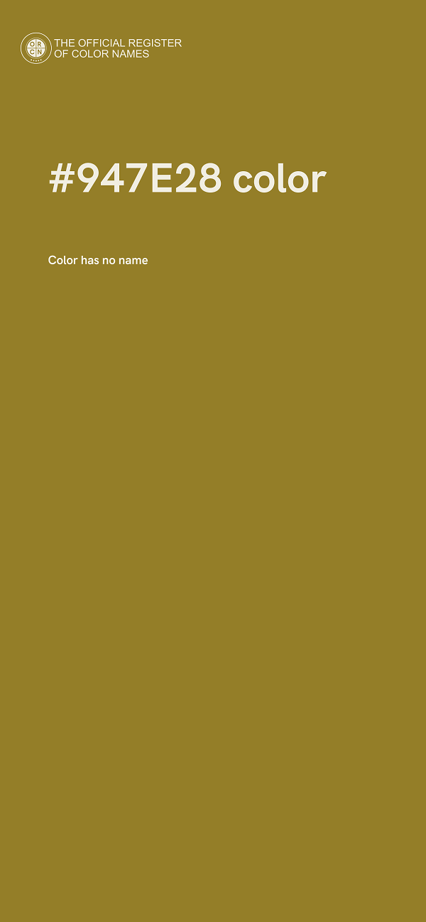 #947E28 color image