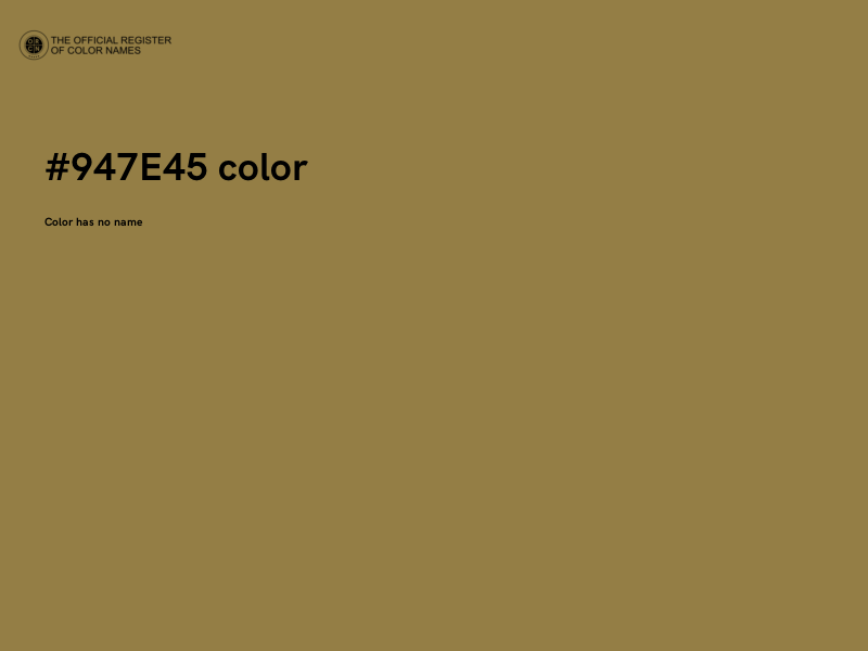 #947E45 color image