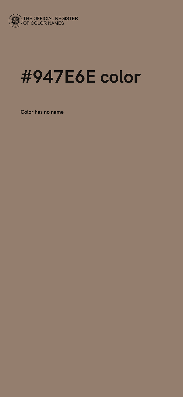 #947E6E color image