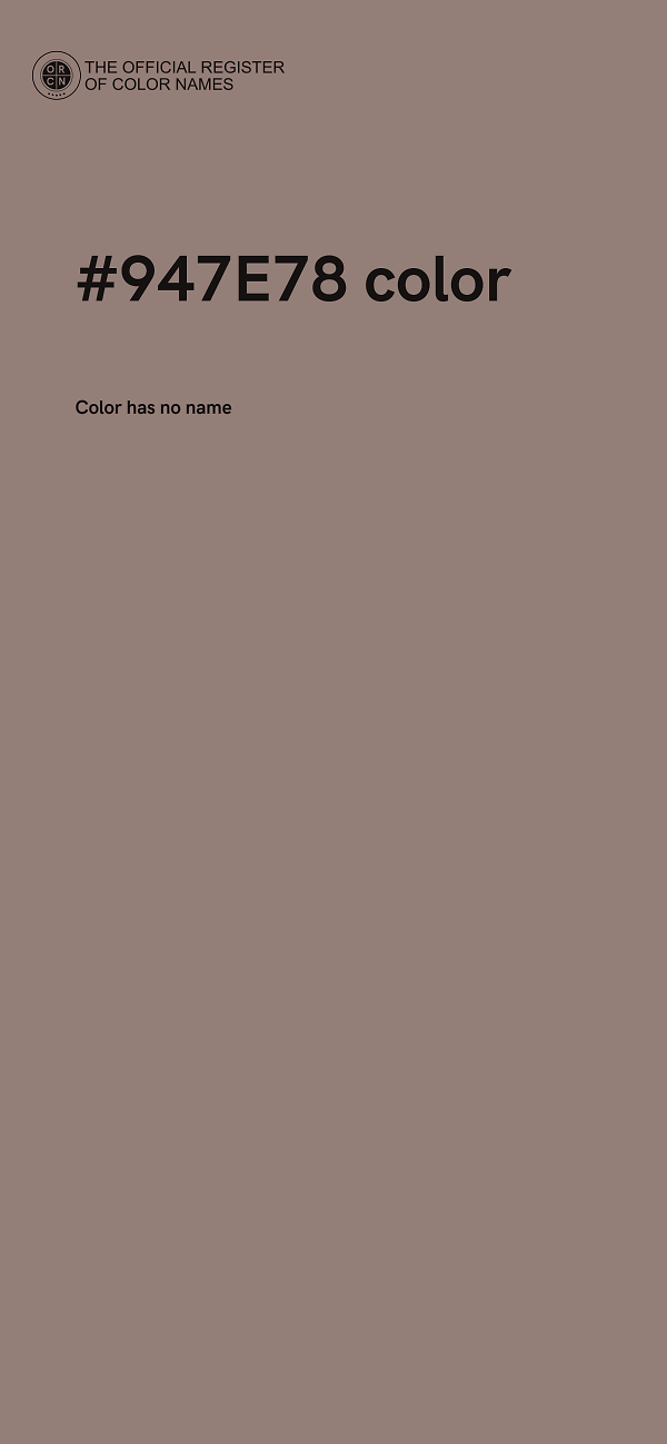 #947E78 color image