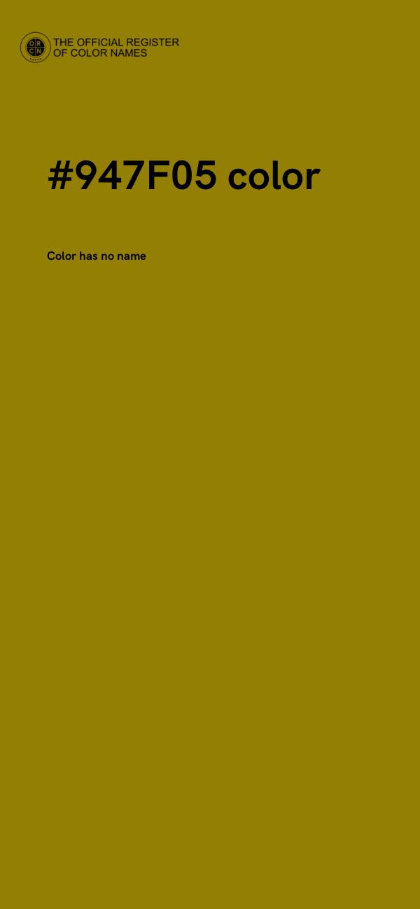 #947F05 color image