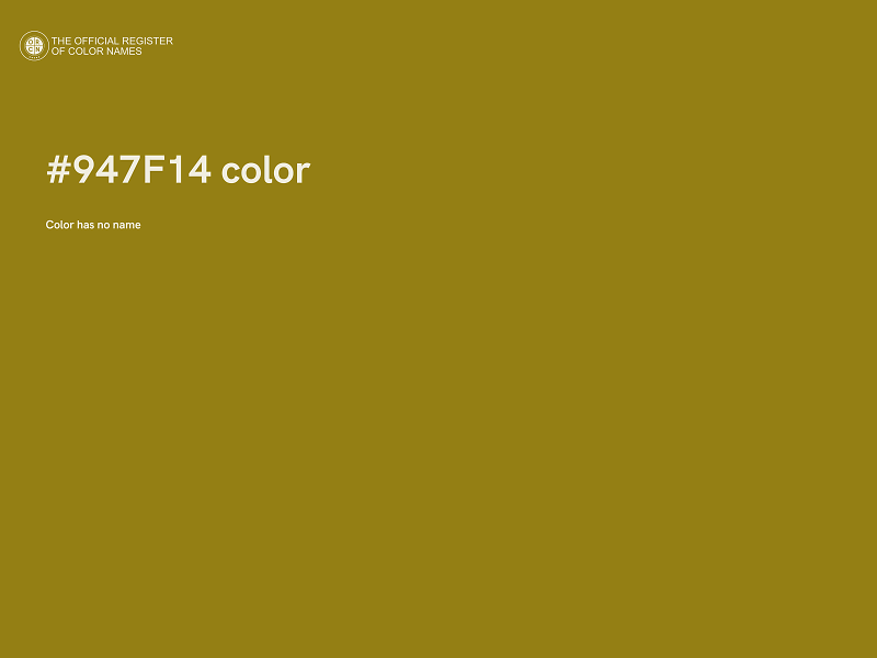 #947F14 color image