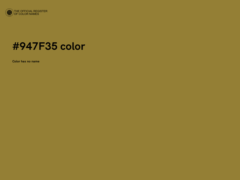 #947F35 color image