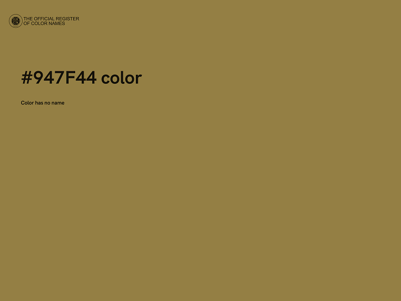 #947F44 color image